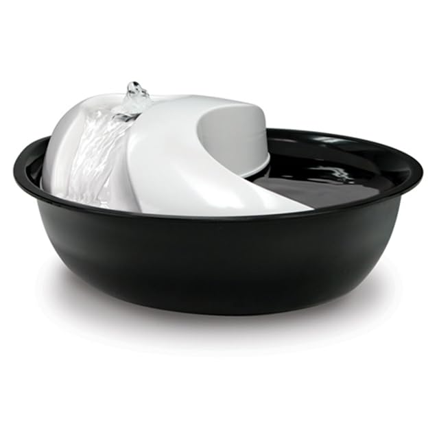 Foto 2 de 3 de Pioneer Pet Raindrop - Fuente de cerámica para Mascotas, Color Blanco
