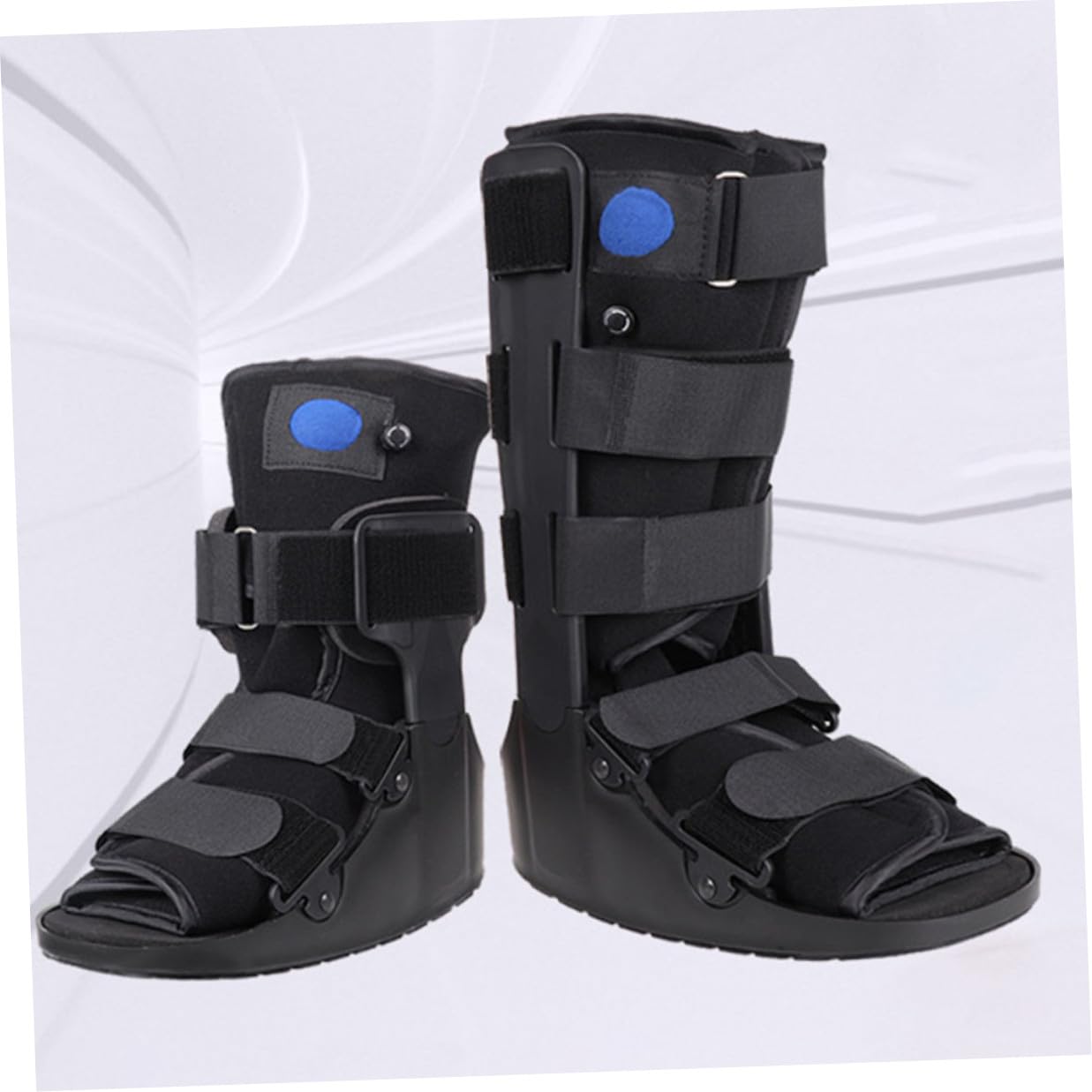 Walking Boot Ankle Fixed Shoe with Inflatable Cushion Low Cut Foot Brace for Post- Rehabilitation and Sprained Ankle Support for Adults