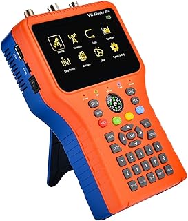 Satellite Finder Signal Meter Satellite Finder Meter DVB-S2/T2/C Combo HD Digital H.265 HEVC MPEG-4 Terrestrial Signal Finder for Adjusting Sat Dish