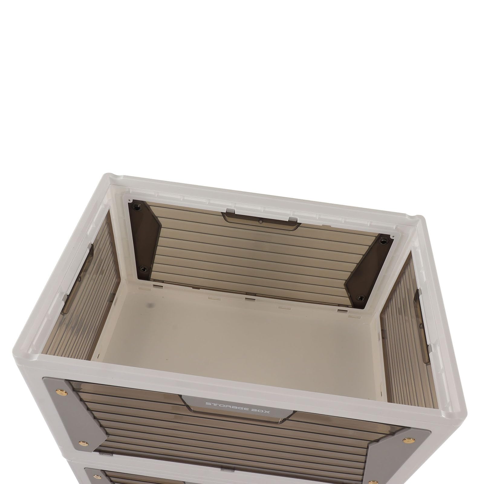Cocoarm Contenitore Portaoggetti Scatola Portaoggetti Pieghevole in PP Grande capacità 5 Porte di Accesso Chiusura Magnetica Impilabile con Ruote per il Campeggio del Bagagliaio di Casa (5 strati)