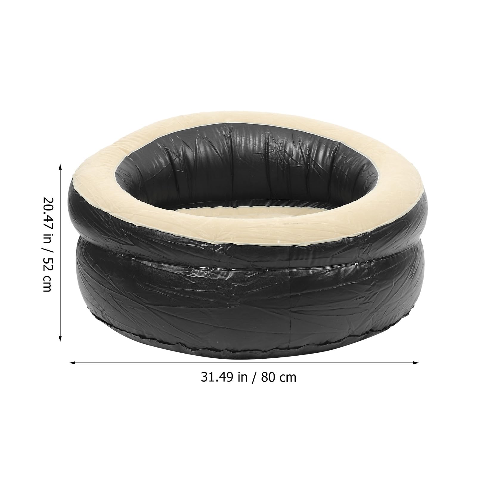 Sofa Gonfiabile Pieghevole in PVC Argento per Ufficio e Auto