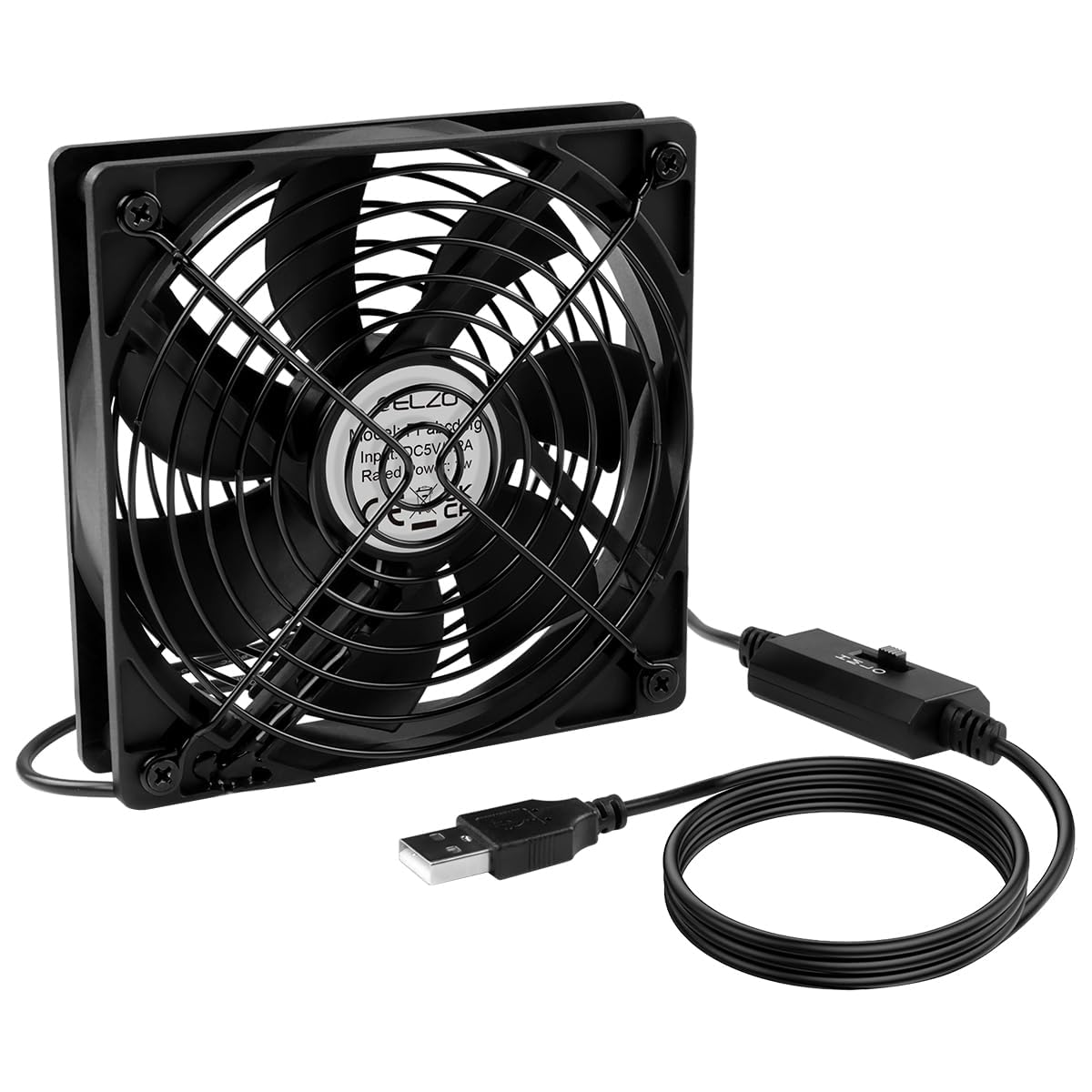 Amazon.co.jp: ELZO USBファン 12cm 1基 静音 冷却ファン 3段階風量