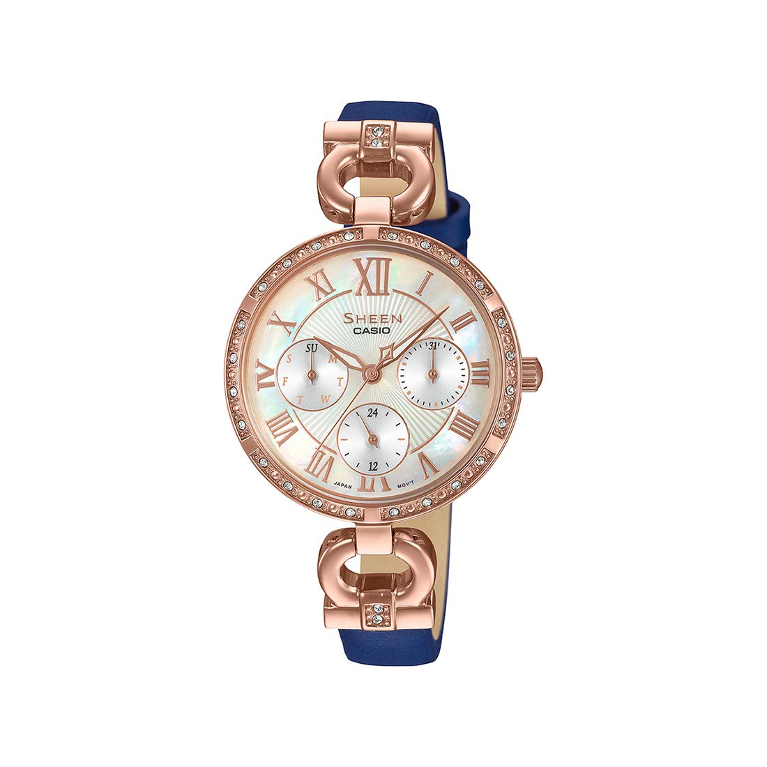 Casio Leather Analog Multi-Color Dial Women Watch-She-3067Pgl-7Audf (Sx266), Bandcolor-Blue (B07W85LFW5) Amazon Price History, Amazon Price Tracker