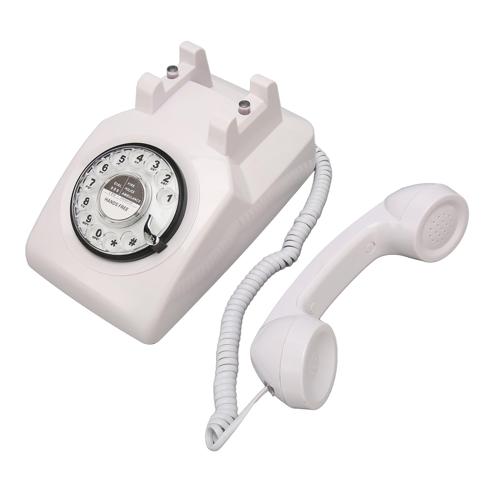 Retro obrotowy vintage telefon stacjonarny staromodny antyczny telefon z mechanicznym dzwonkiem głośnik materiał ABS do domowego biura hotelu