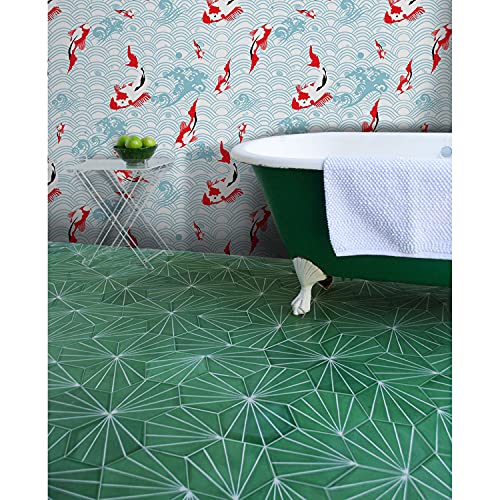 Papier peint carpe koi rouge mural 104x70cm pour meuble et chambre - 2