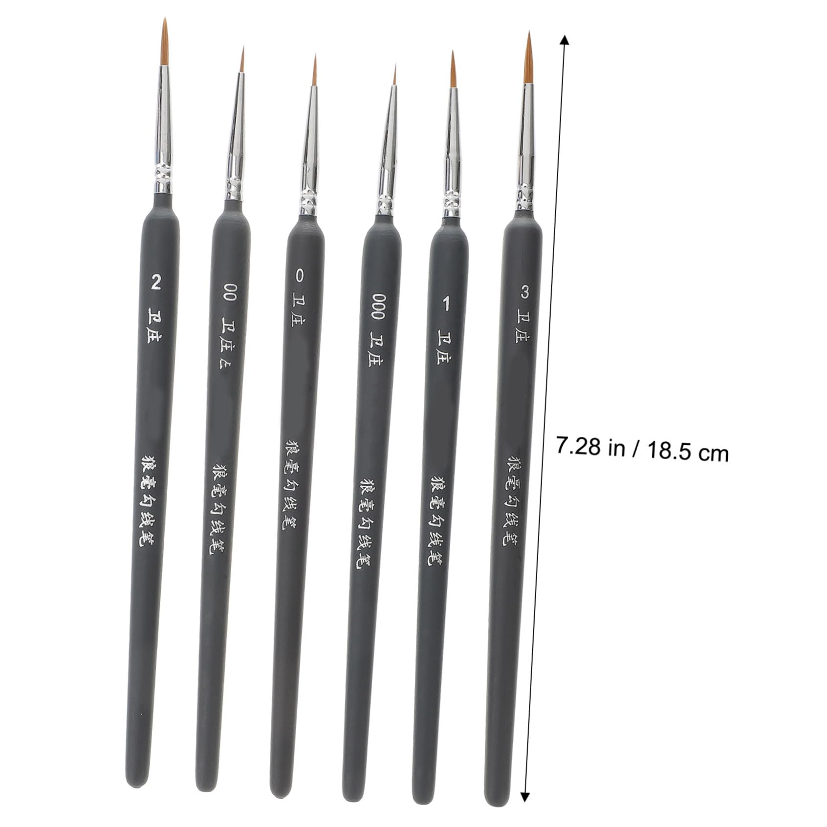 PLAFOPE Pinceles de Acuarela Pelo de Comadreja 6 Piezas para Artistas Portátiles Colores para Pintar Pintura al Óleo y Acrílica Detalle Fino Uso Escolar y Artístico Diario