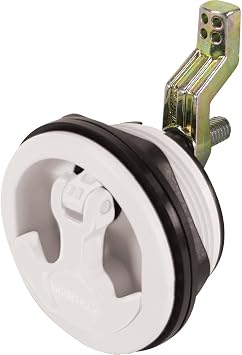 Whitecap T-Handle Latch - Nylon White/White - Non-Locking