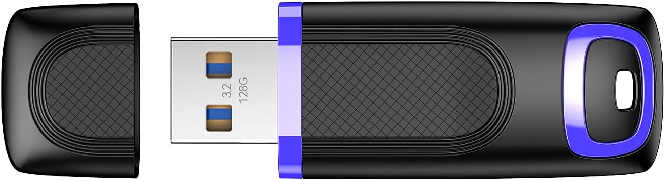 High Speed Flash Drive 128GB USB 3.2 Flash Drive Fast USB Drive Up to 350MB/s Retractable Portable Thumb Drive 128 GB USB Jump Drive for Storage and Backup
