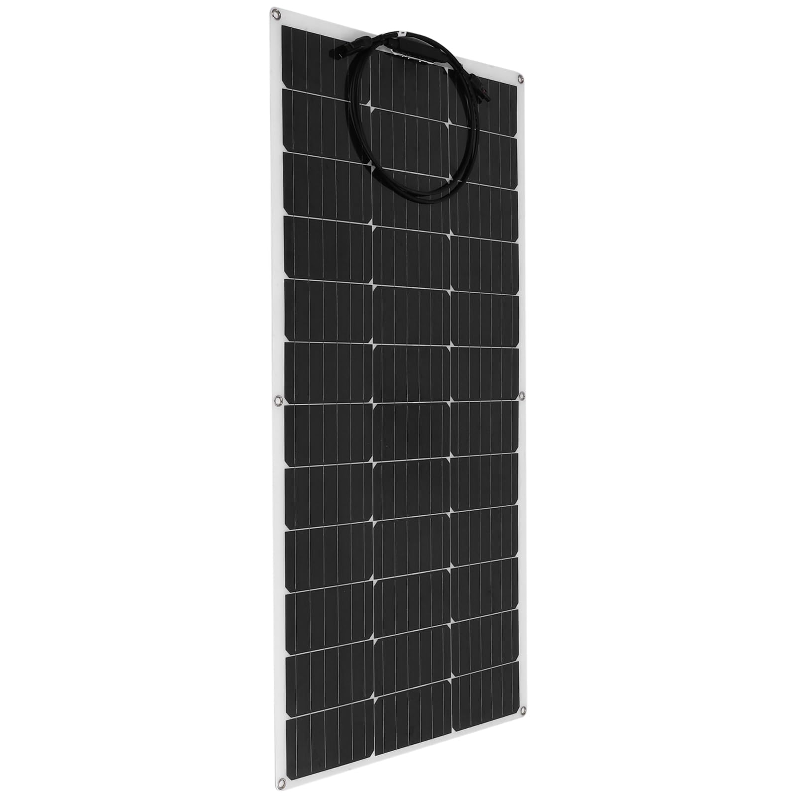 CHICIRIS Panel Solar Flexible de 100 W Monocristalino Módulo Solar Flexible de 18 V Ultra Delgado ETFE 30 por Ciento Diseño Liviano para RV Caravana Camping Barco Cobertizo Batería de 12 V
