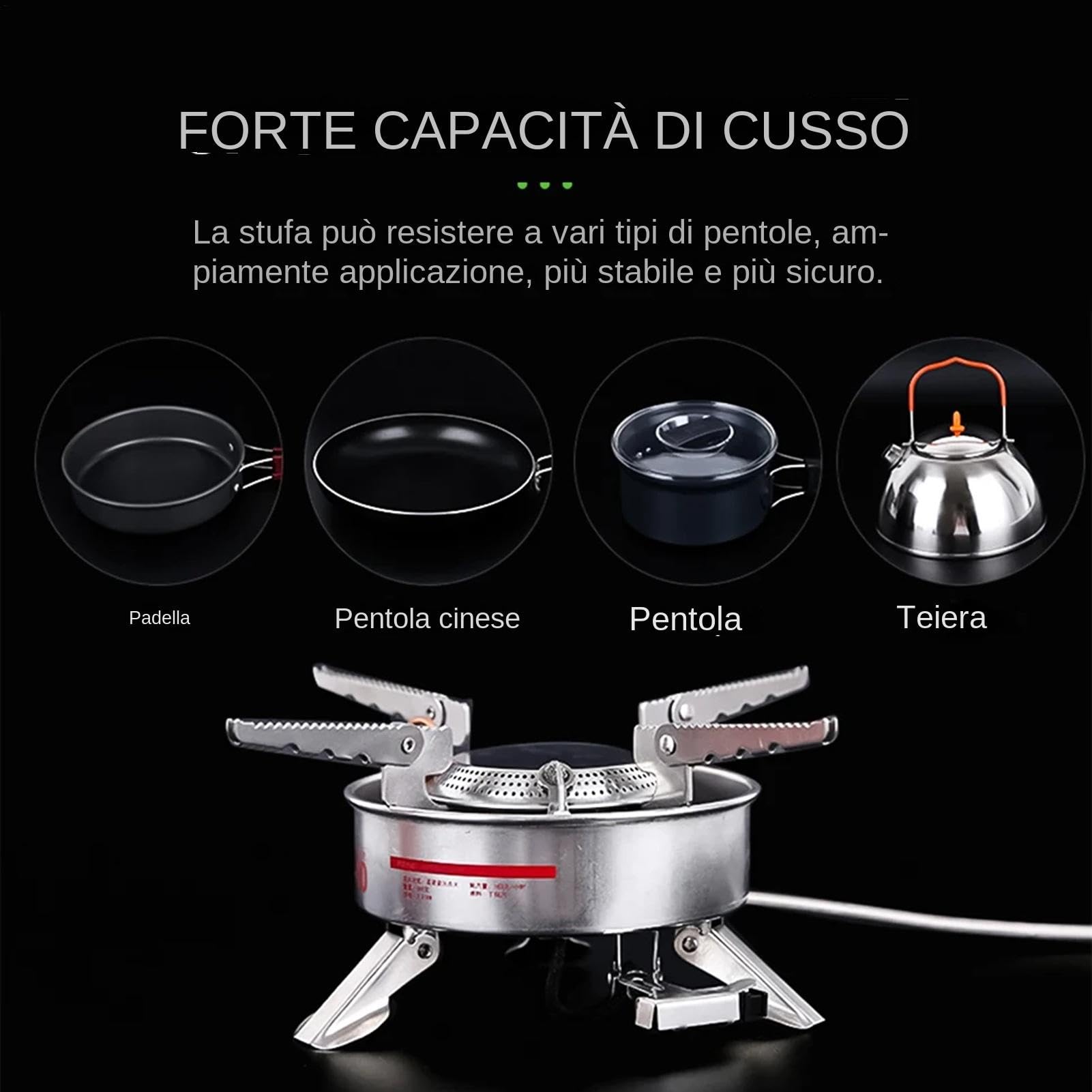 Fornello Portatile Da Campeggio Attrezzatura Sopravvivenza Impermeabile Al | Leggero Fornello da Tenda per Campeggio per Escursionismo Viaggio Trekking Cucina per Camper Cuc