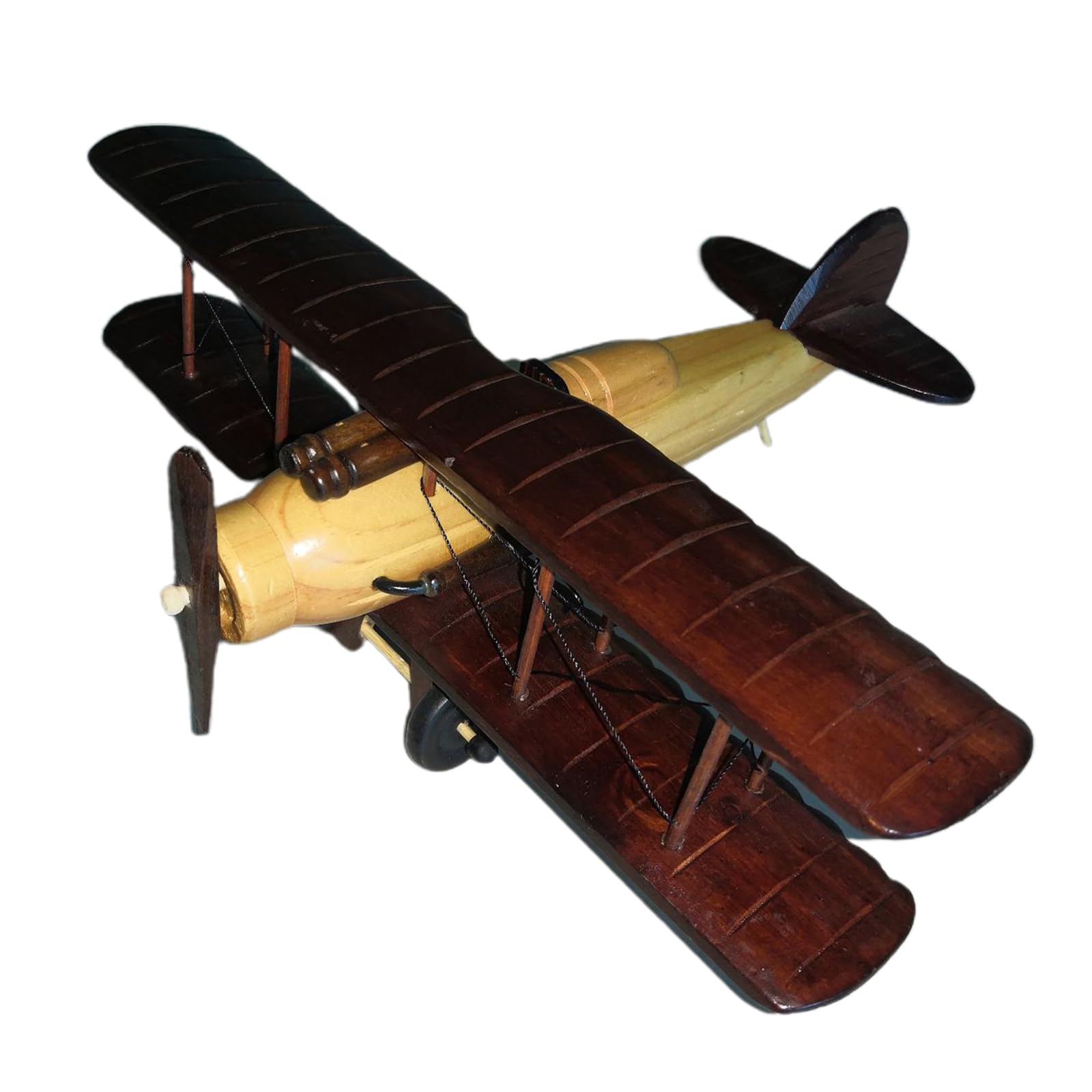 PLCPDM Unique Wooded Aircraft Decoration Handcraft Retro Air Plane Model Retro Aircraft Decorative Decor for Home Gift Giving Desktop Decoration Wood Tabletop Air Plane Model for Kids