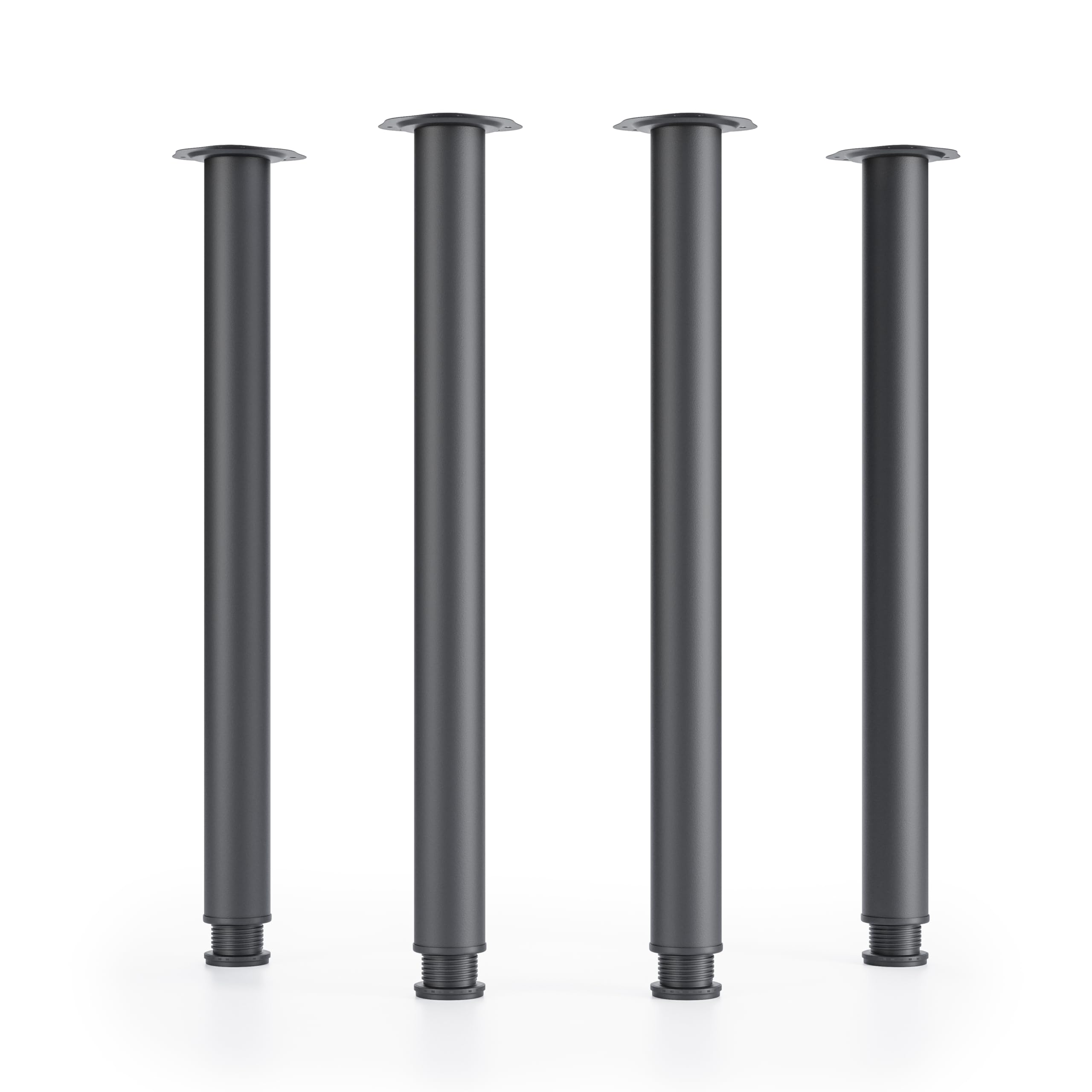 ATM® Gambe da tavolo in metallo regolabili in altezza 710 mm + 30 mm - Diametro: 60 mm - Nero