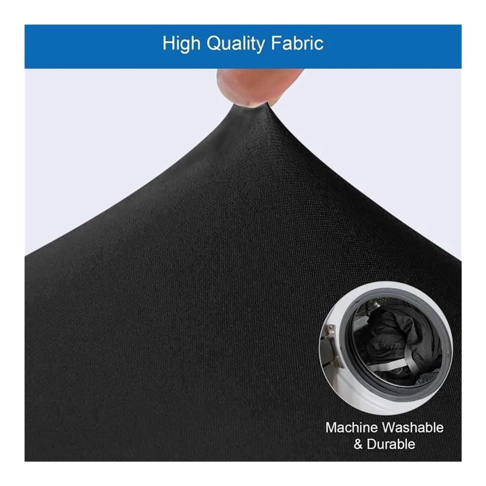 Copertura a molle, extra profonda, in jersey elasticizzato, avvolgente su 4 lati, adatta per letto matrimoniale, matrimoniale, king size (nero, queen size, 152,4 x 203,2 cm)