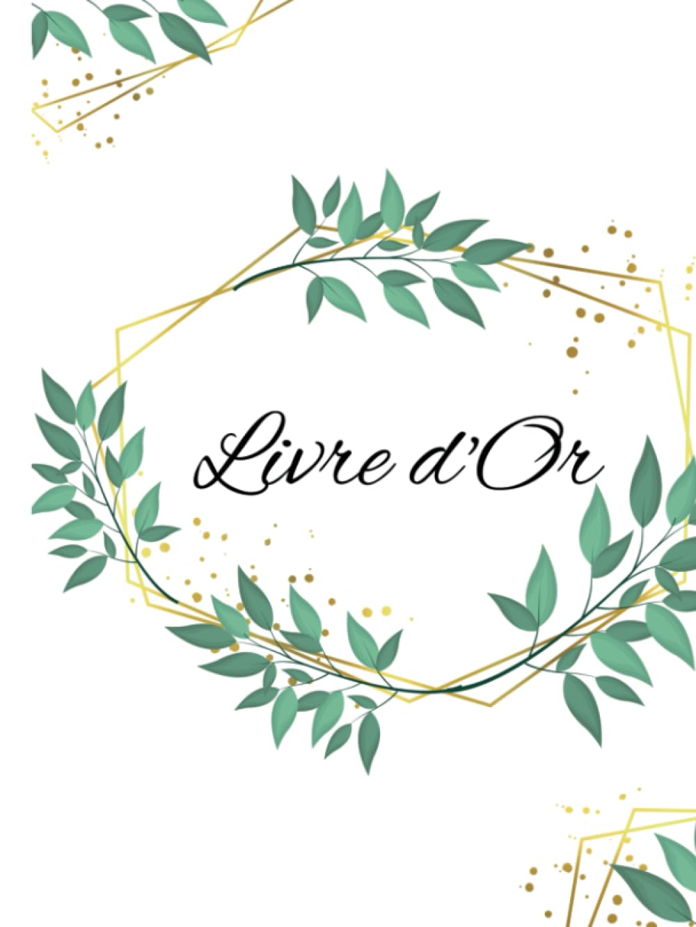 Livre d'or feuillage élégant, le cadeau parfait pour un EVJF ou Pacs