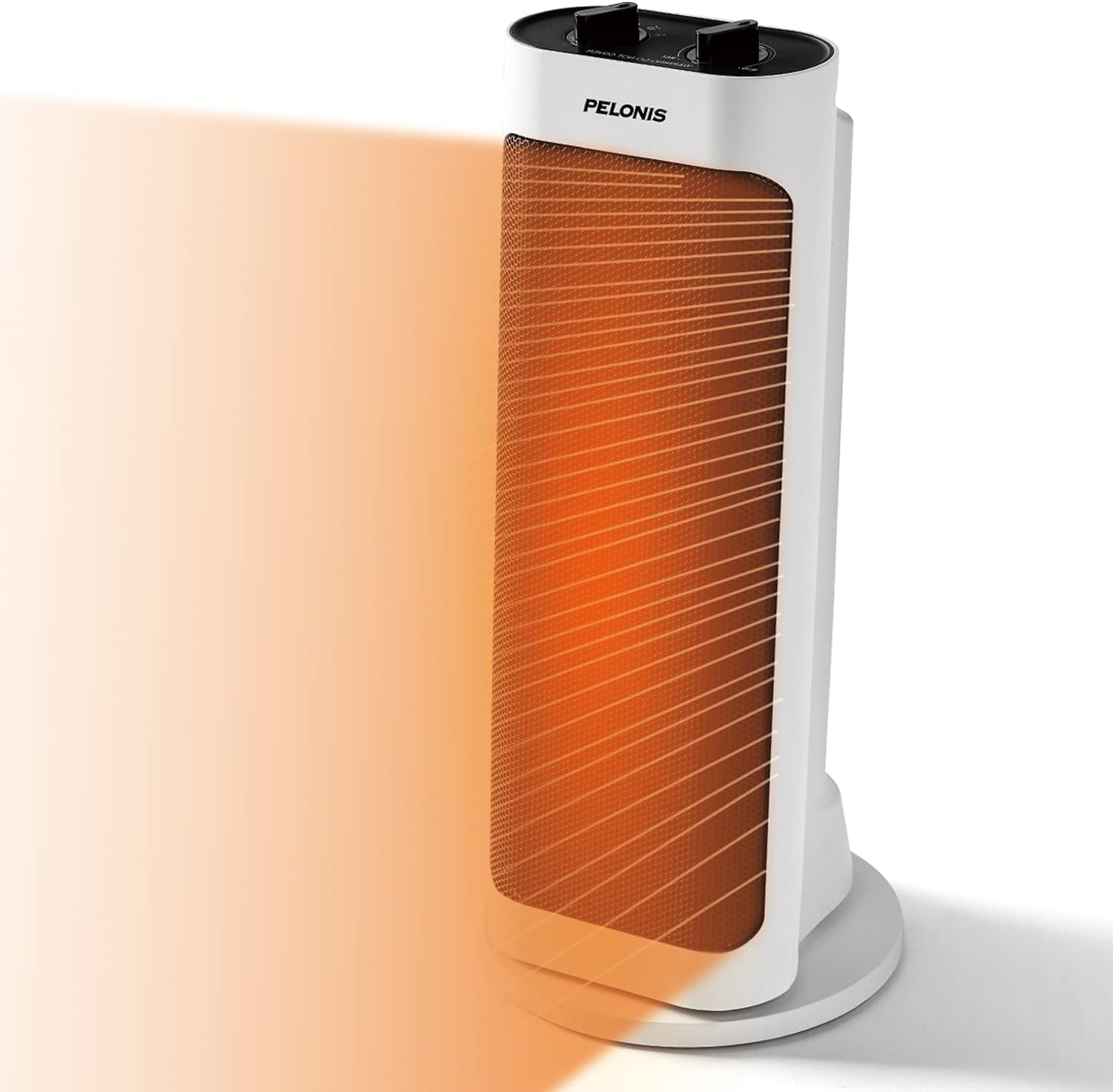 PELONIS Electric Heater 2000W, PTC Portable Ceramic Heater with 70° Oscillation, 7° Slant & 20