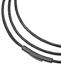 Braided Leather 2MM/3MM Necklace Cord for Men with Stainless Steel Snap Clasp, Waterproof Woven Wax Rope Chain for Pendant with Delicate Gift Box