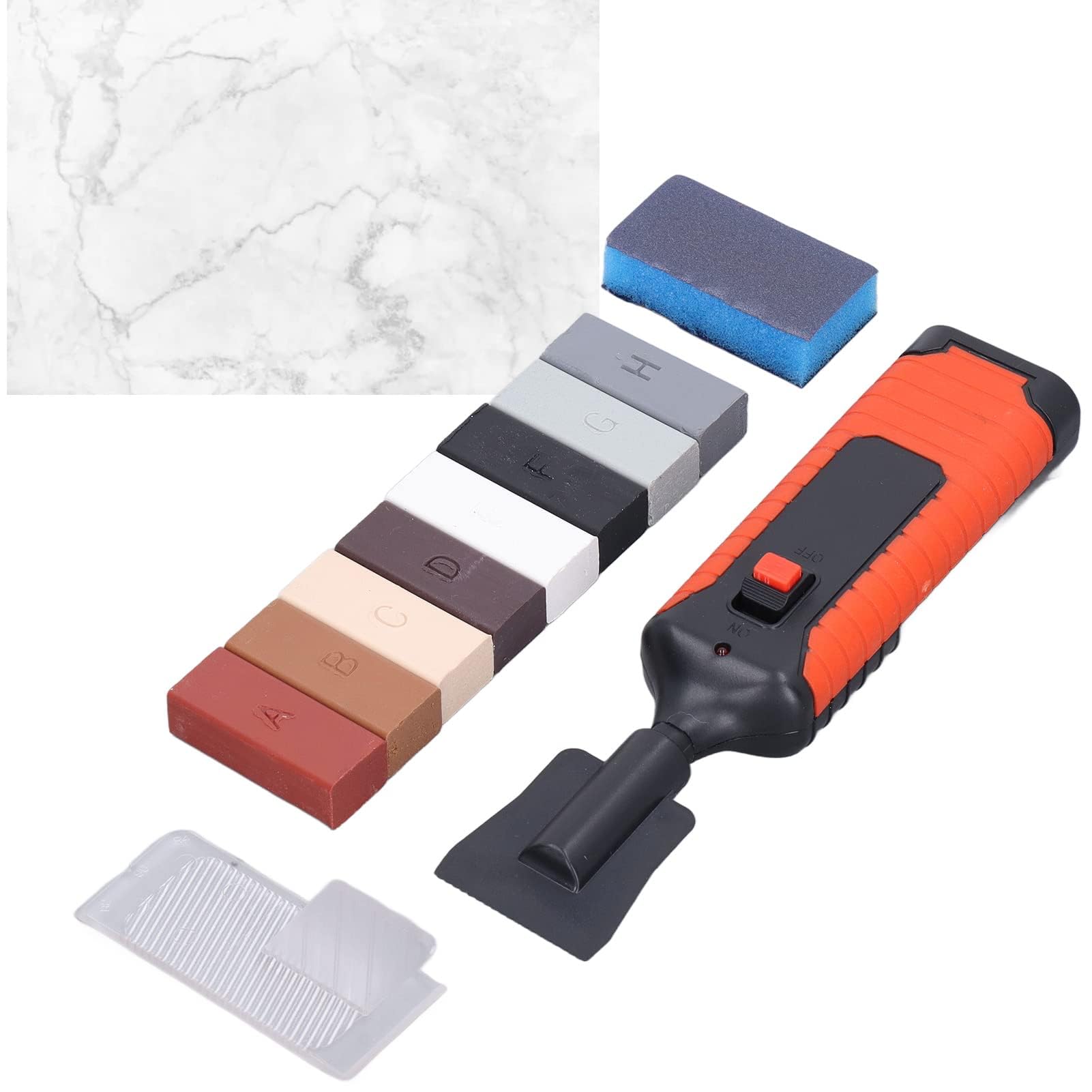 Set di riparazione per parquet, set di riparazione per piastrelle, legno, cera, stucco, foro, riparazione, riparazione antigraffio per laminato, parquet, legno, pavimenti, pavimenti in PVC