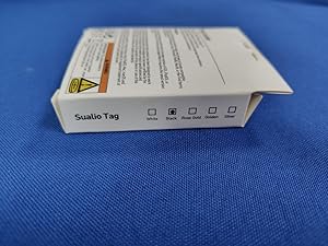 Air Tracker Tags 2 Pack - for iOS Only - Bluetooth Keys Finder Luggage Tracker Compatible with Apple Find My APP, Item Locator for Luggage, Backpack, Suitcases, Replaceable Battery (Black)