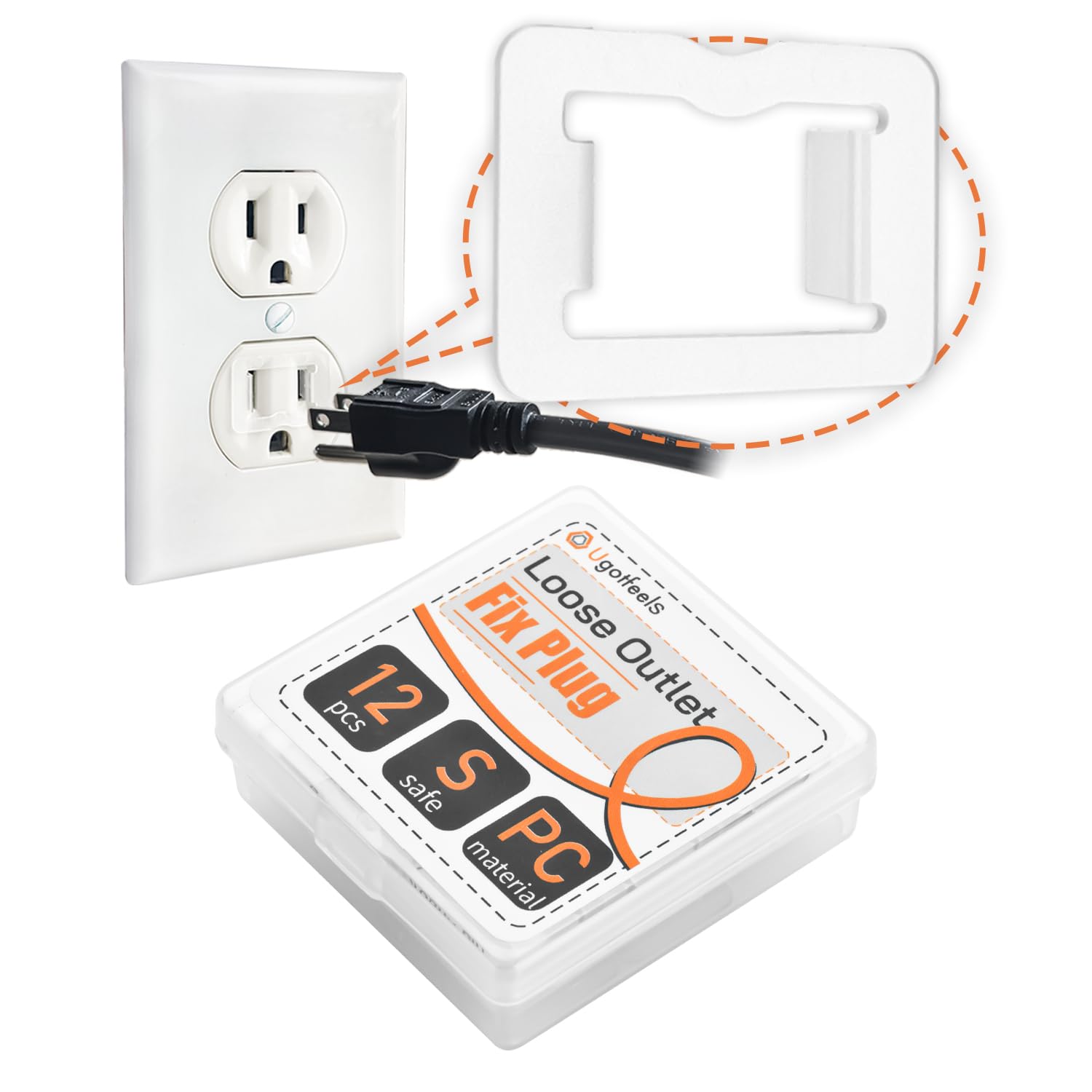 12 Packs Loose Outlet Plug Fix | Make Your Loose Socket Jack Snug for Power Plug - Standard Tight Fit