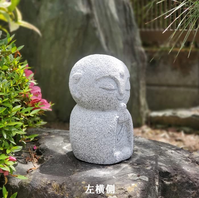 Amazon.co.jp: 御影石で出来たにっこり地蔵【小】 御影石 石地蔵 お