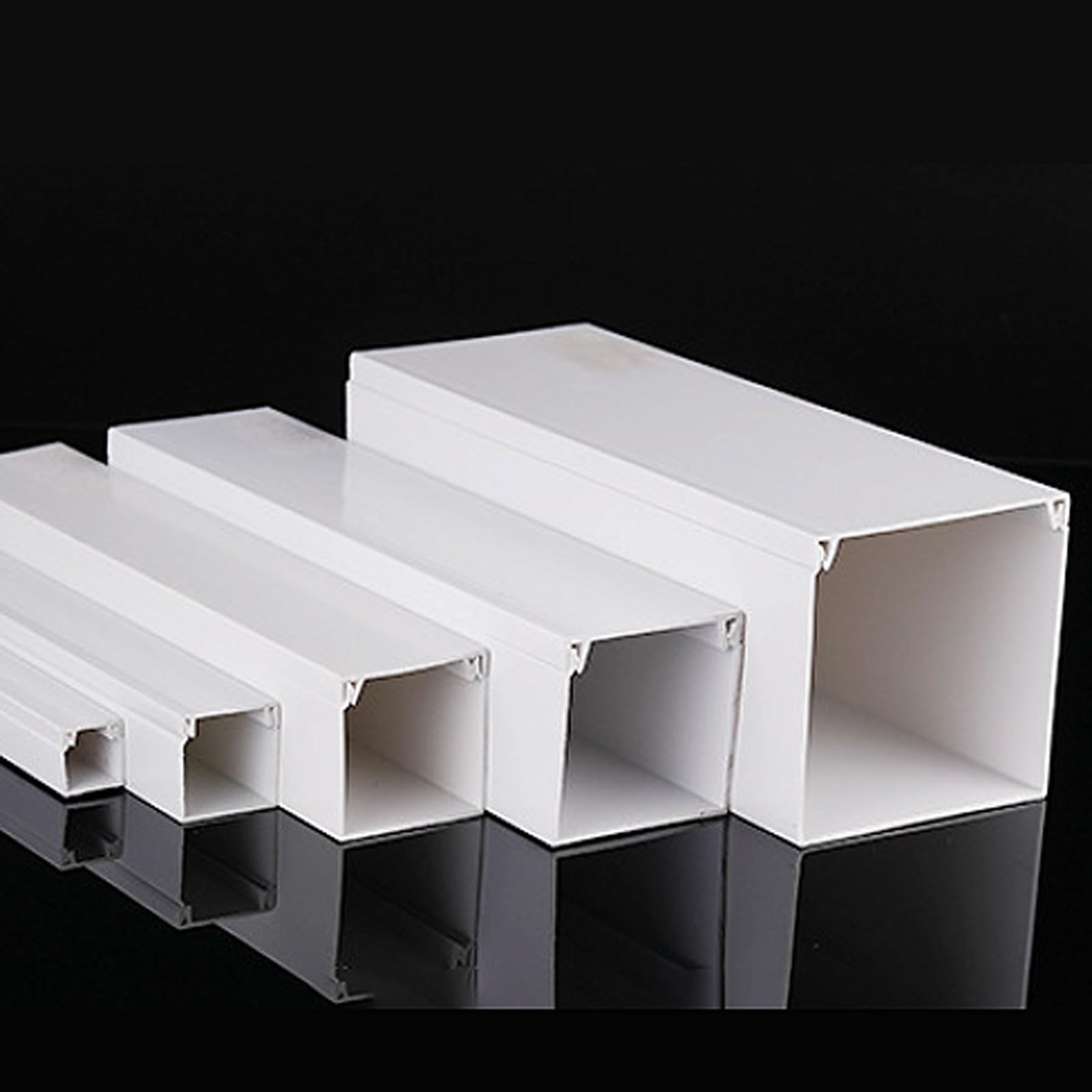 Goulotte de Câbles en PVC,Goulotte de câbles carrée,Passage Plancher,Protege Cable Management Sol,Flexible,évite Les trébuchements,Évitez Les Risques,pour Résidentiel,Bureaux Plus