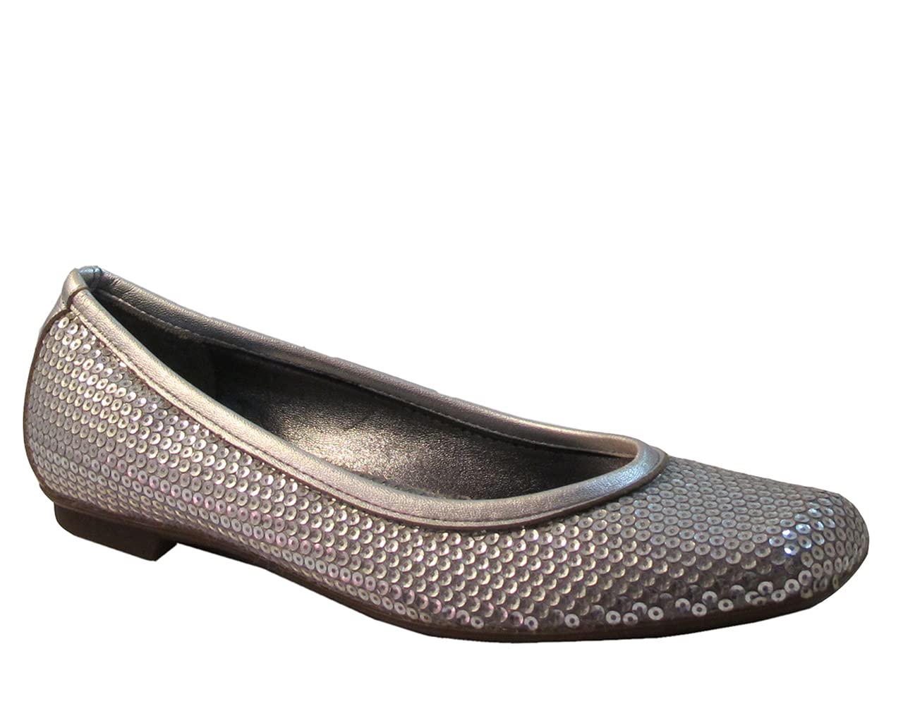 LamicaWomen's Binda Italian Slip On Flat Shoes Silver Size 36