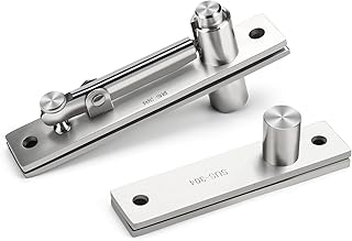 goldenwarm Pivot Hinge Invisible Door Hinge Hidden Door Hardware Rotating Bookcase Door, Heavy Duty Wood Door Hinges Secret Door Hinge 360 Degree Shaft Stainless Steel Pivot Hinge System