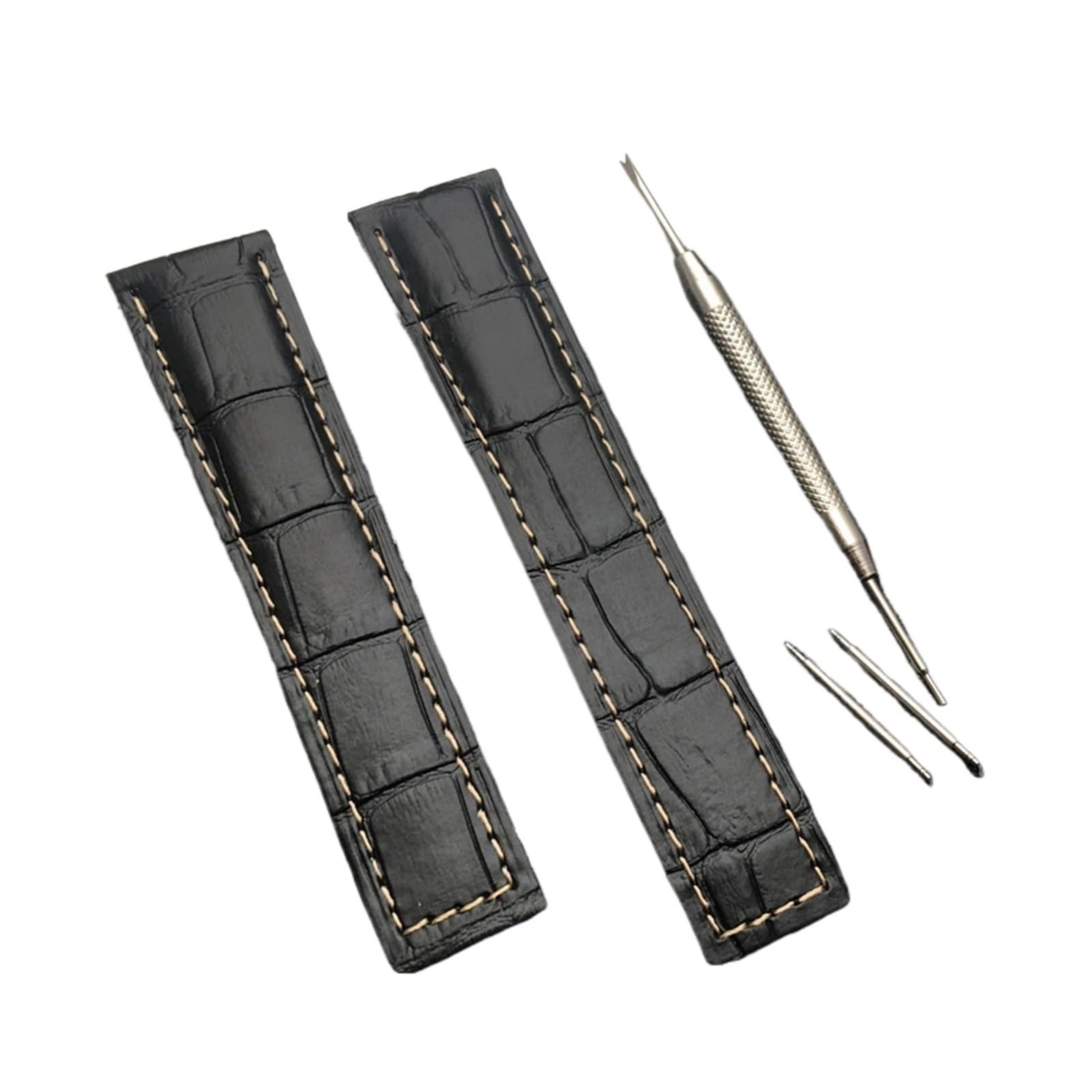 Cong Yi Bracelet de montre en cuir véritable de qualité souple de 20 mm et 22 mm Compatible avec les bracelets