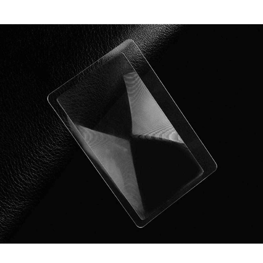 Axgo 12 Pieces Thin Fresnel Lens Pocket Size Lenses Credit Card Magnifier for Reading or Fire Starter, Transparent