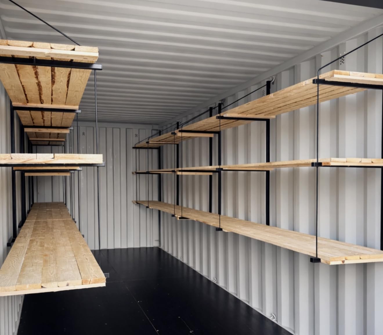 Shipping Container Racking Shelving Brackets, 3 Tier, Container Rack, Storage - 2 Brackets