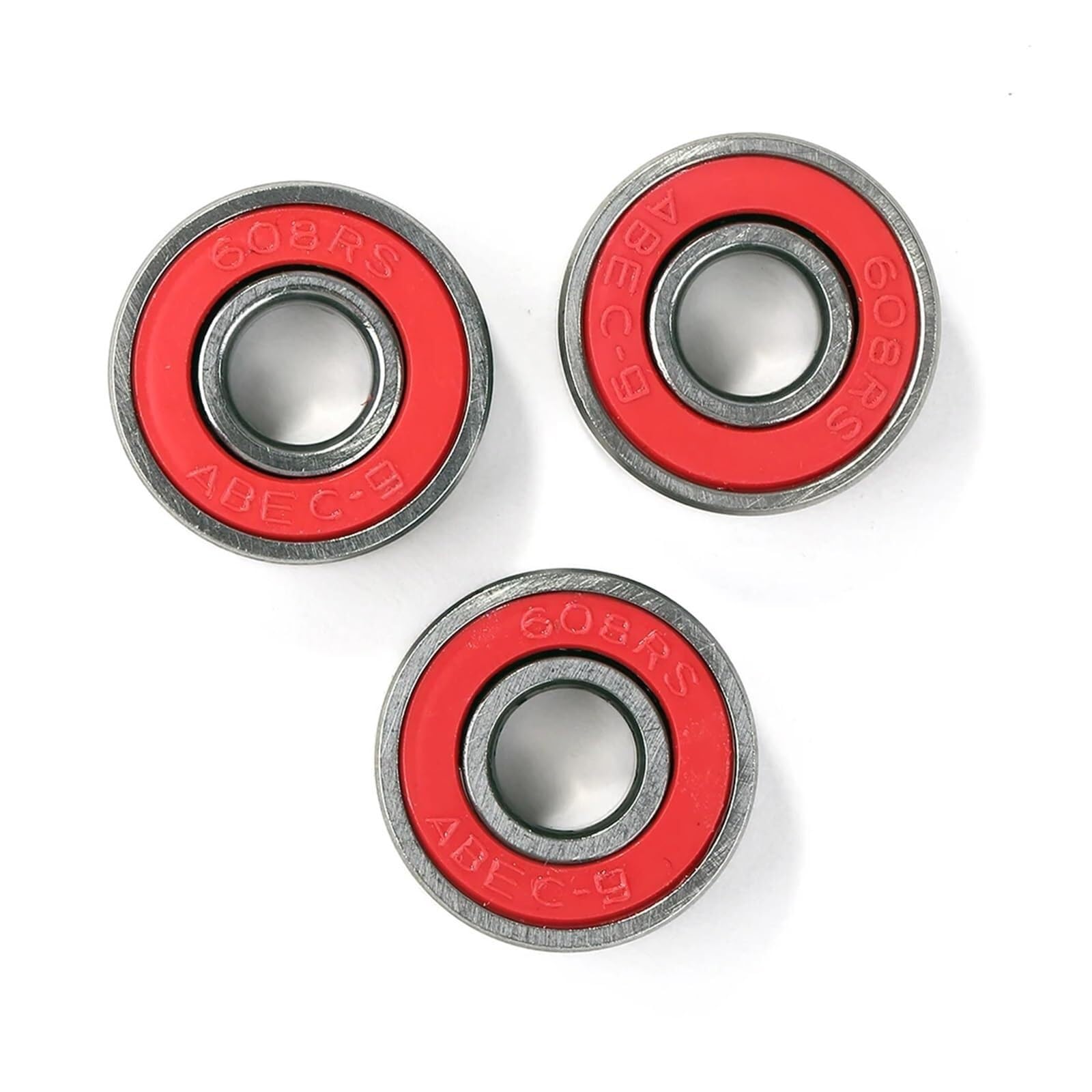 10 Stück Inline-Skate-Lager, tiefe Rillenkugel, 608RS, ABEC-9-Kugellager, Kohlenstoffstahl, Longboard-Lager for Skateboards (grün) - Dichtungssatz-Sortiment(Green)