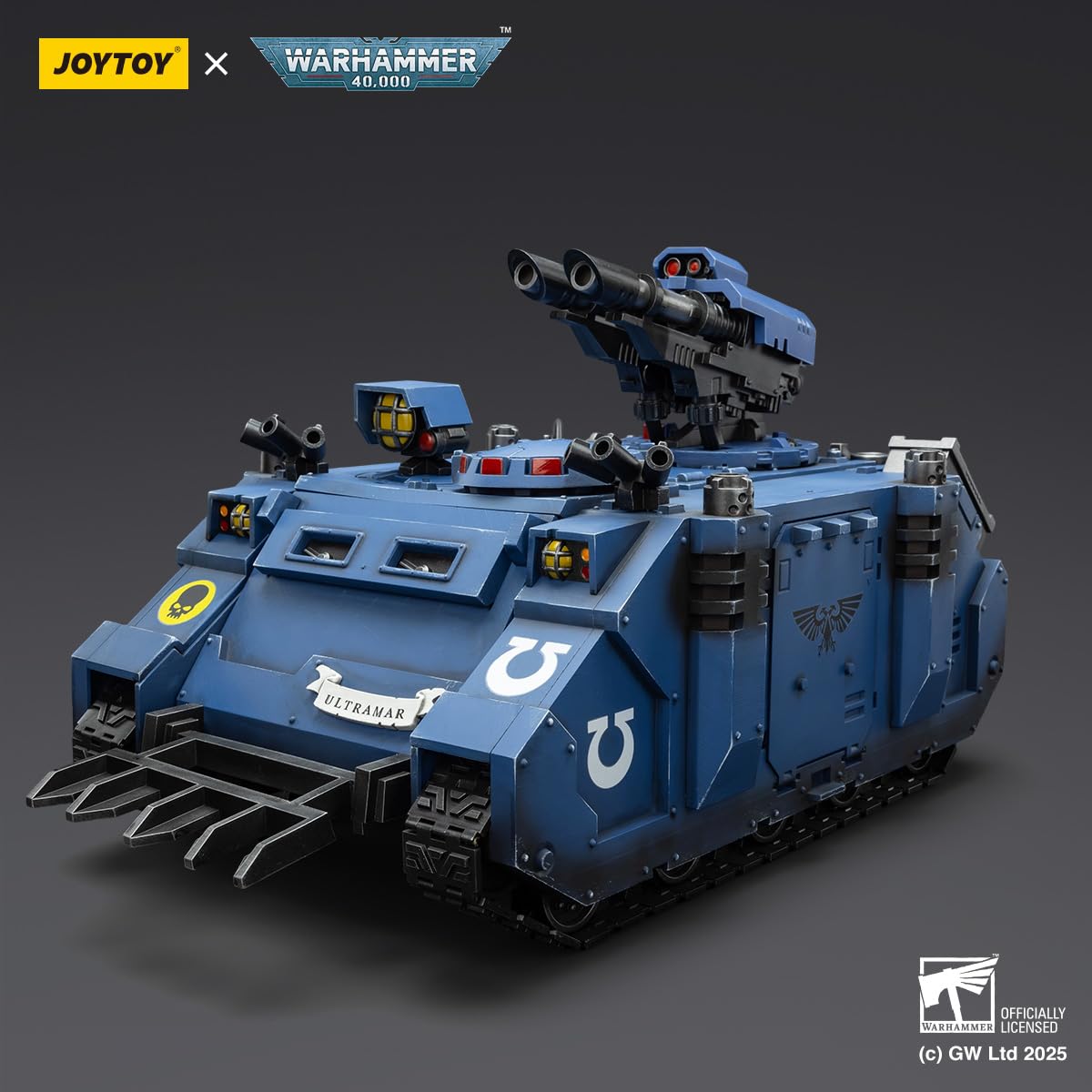 TOYVERSE Joytoy Action Figure scala 1/18 Warhammer 40.000, Ultramarines Razorback con doppio lascannon, modellino articolato mobile, 25 cm, adatto a ragazzi dai 15 anni in su