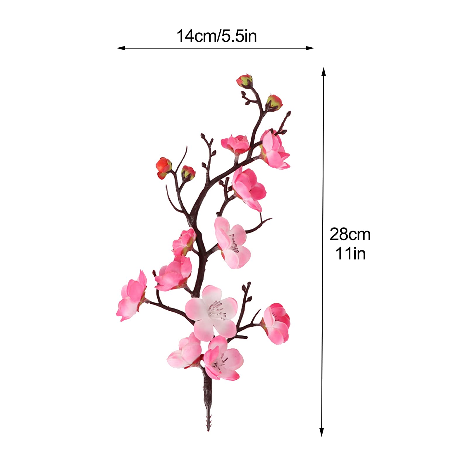 LGEGE 6 stuks kunstpruimenbloemen van zijden stof voor thuis, keuken, kantoor, hotel, decoratie van bloemstukken op tafel LGEGE 6 stuks kunstpruimenbloemen van zijden stof voor thuis, keuken, kantoor, hotel, decoratie van bloemstukken op tafel