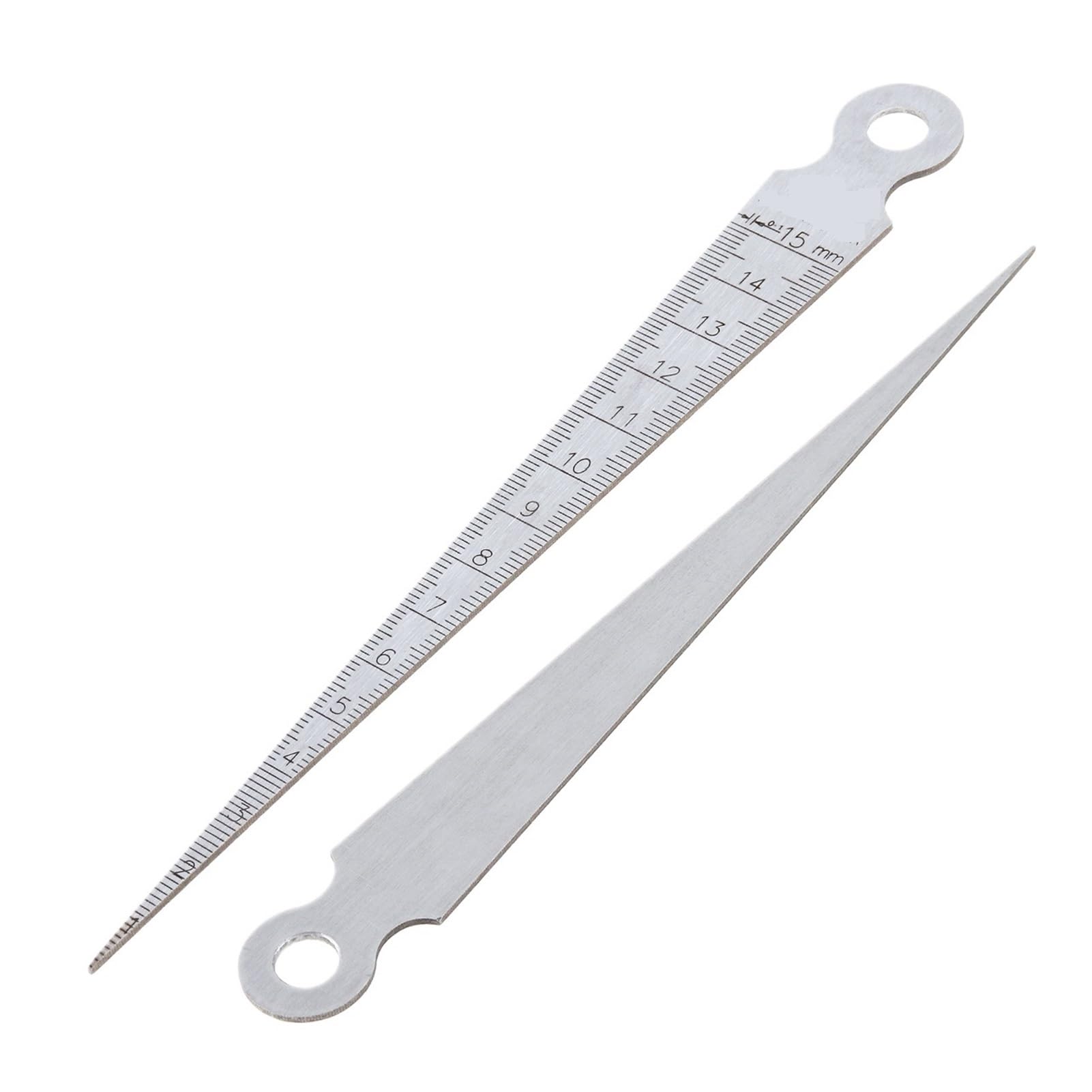 6 sztuk/zestaw miernik grubości stożkowy ze stali nierdzewnej 0 mm-7 mm skala otwarcia otwór kontrola linijka pomiarowa (model 8)