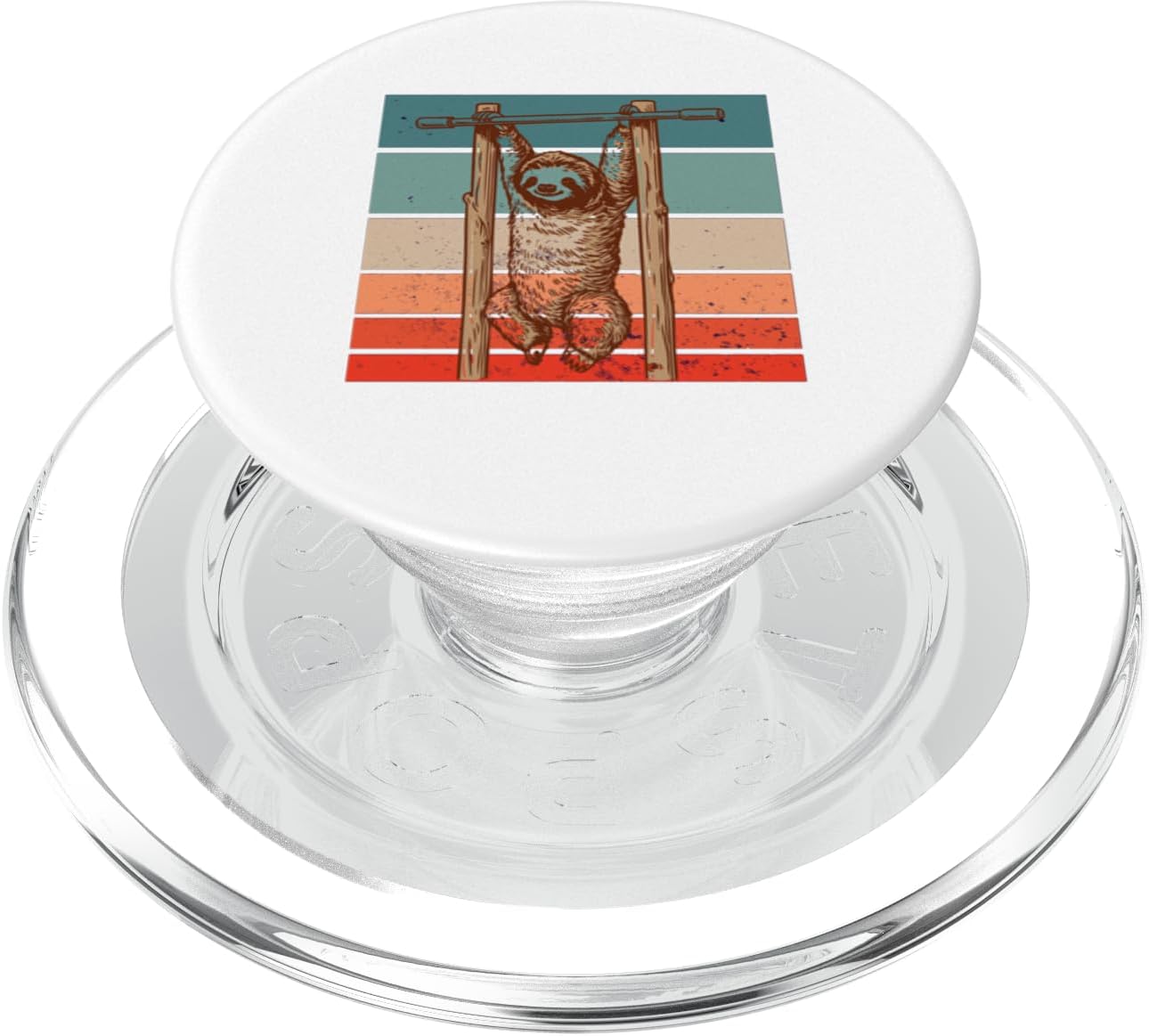Sloth on Pull-up Bar Fitness Sloth Hanging out Fitness Gym PopSockets PopGrip for MagSafe