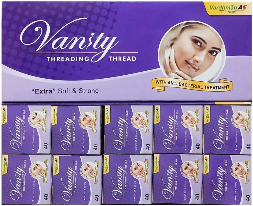 Vanity Extra Soft Eyebrows Threading Cotton Thread Facial Hair Remover (Box of 10)