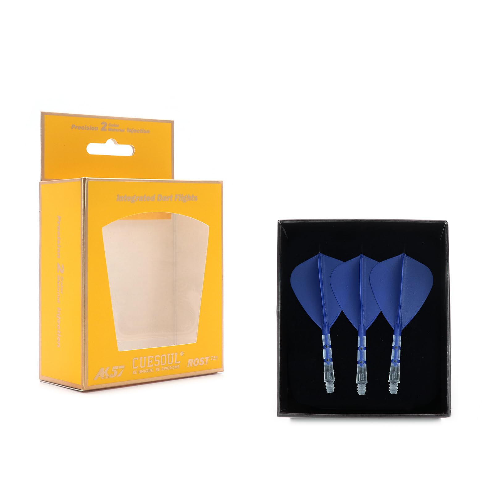CUESOUL ROST T19 Integrated Dart Shaft and Flight Kite Shape,Set of 3