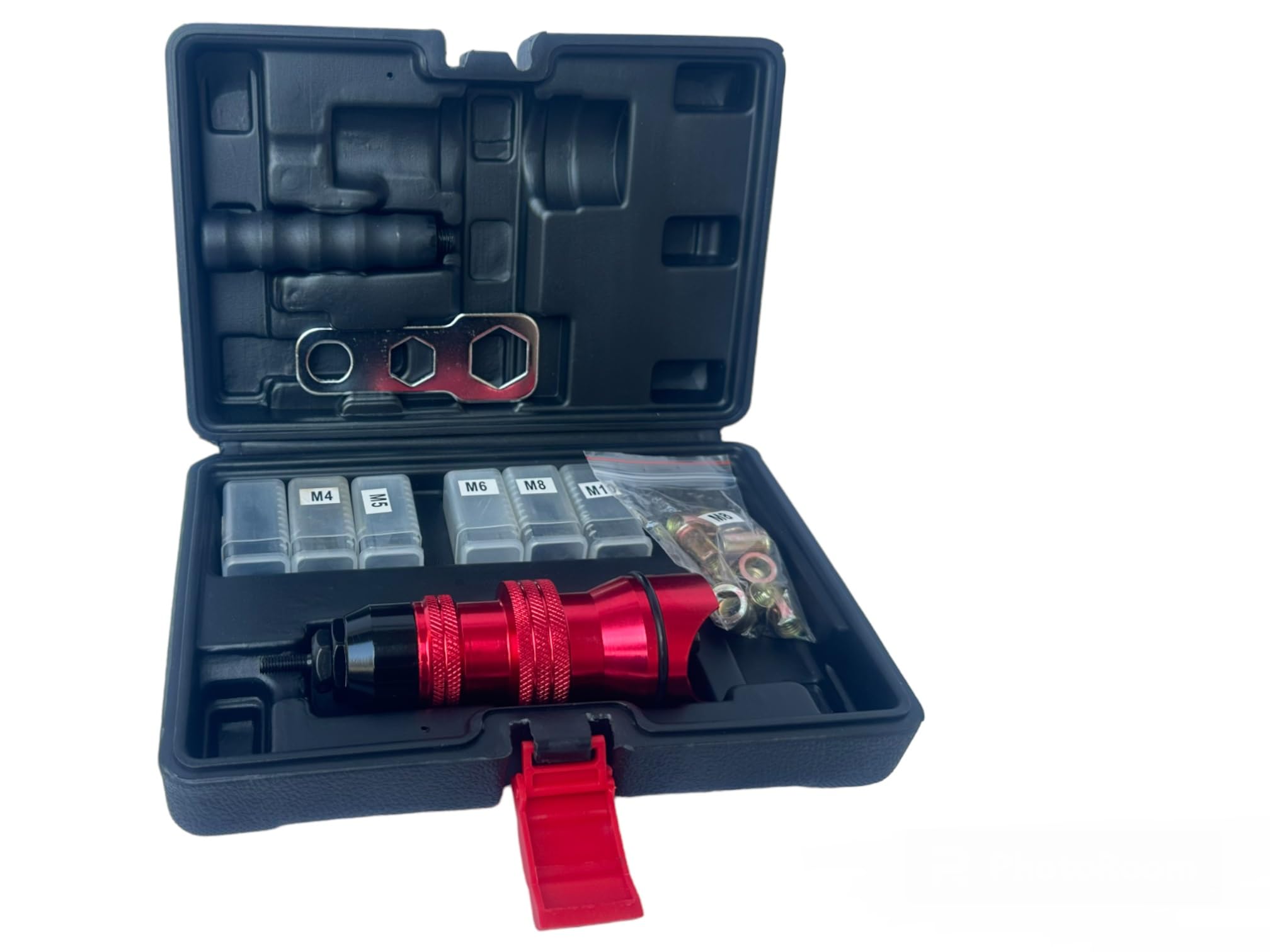 Adattatore Rivettatrice per Trapano Avvitatore Elettrico a Batteria M3-M10 con 6 Mandrini intercambiabili Adattatore per Trapano Elettrico Dado Rivetto Pistola Adattatore in Valigetta