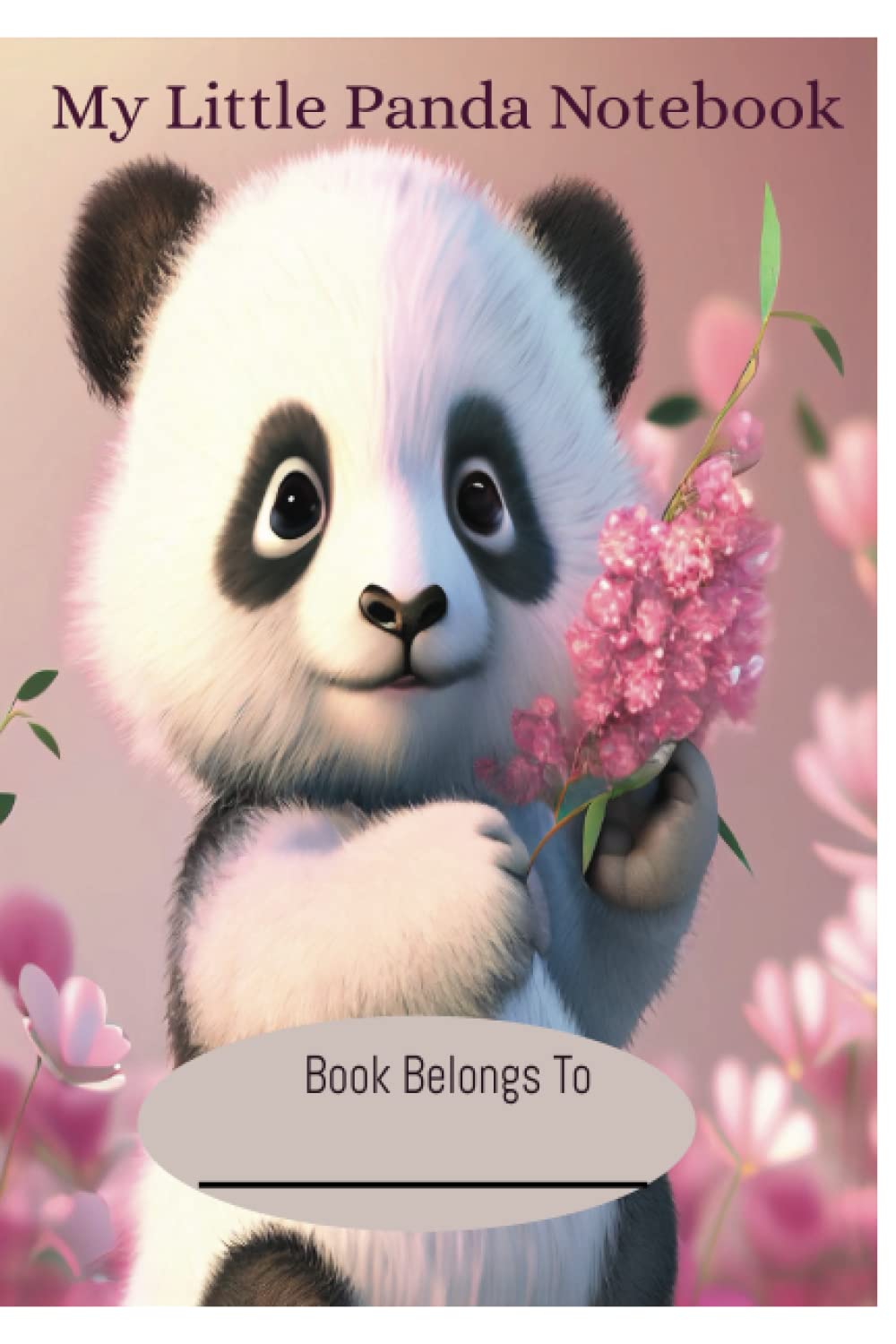 My little Panda Notebook: Kids 6x9 inch handwriting notebook