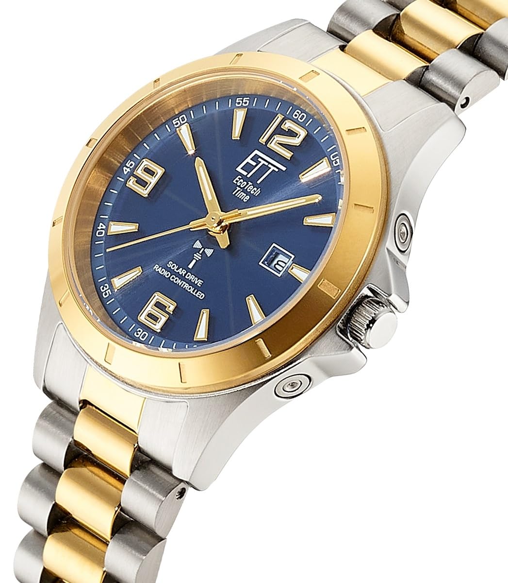 ETT Eco Tech Time Funk Solar Damen Uhr Analog mit Edelstahl Armband ELS-11677-32M