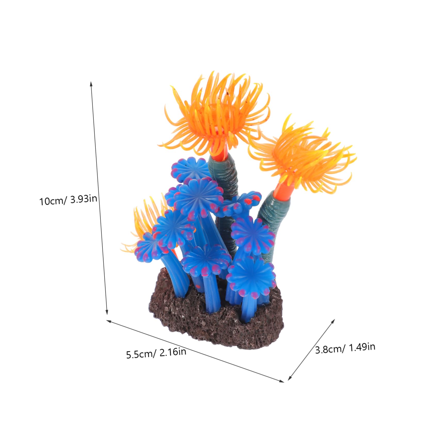 GRIRIW Glowing Artificial Coral Ornament for Fish Tank Lifelike Simulation Coral Decor Soft Material for and Neon Fish Tanks Enhances Underwater Aesthetics