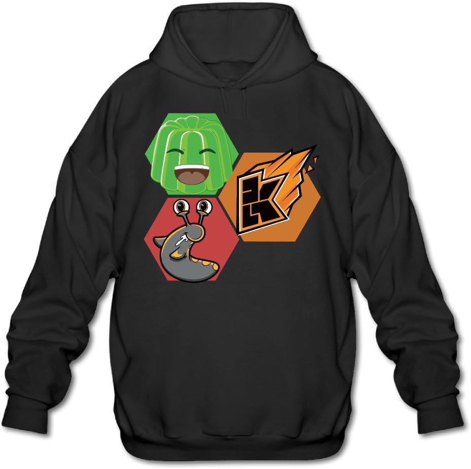YouTube Jelly Kwebbelkop Slogoman Hoody Pullover Sweatshirt Men Shirt Black Small