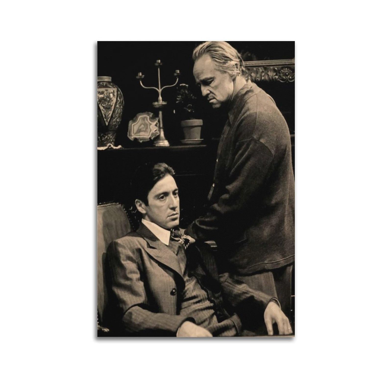 SUDANGDIANZI Vintage Movie Poster The Godfather Canvas Poster And Wall Art Modern Family Bedroom Gym Office Decor Gift 20x30inch(50x75cm) Unframe-style