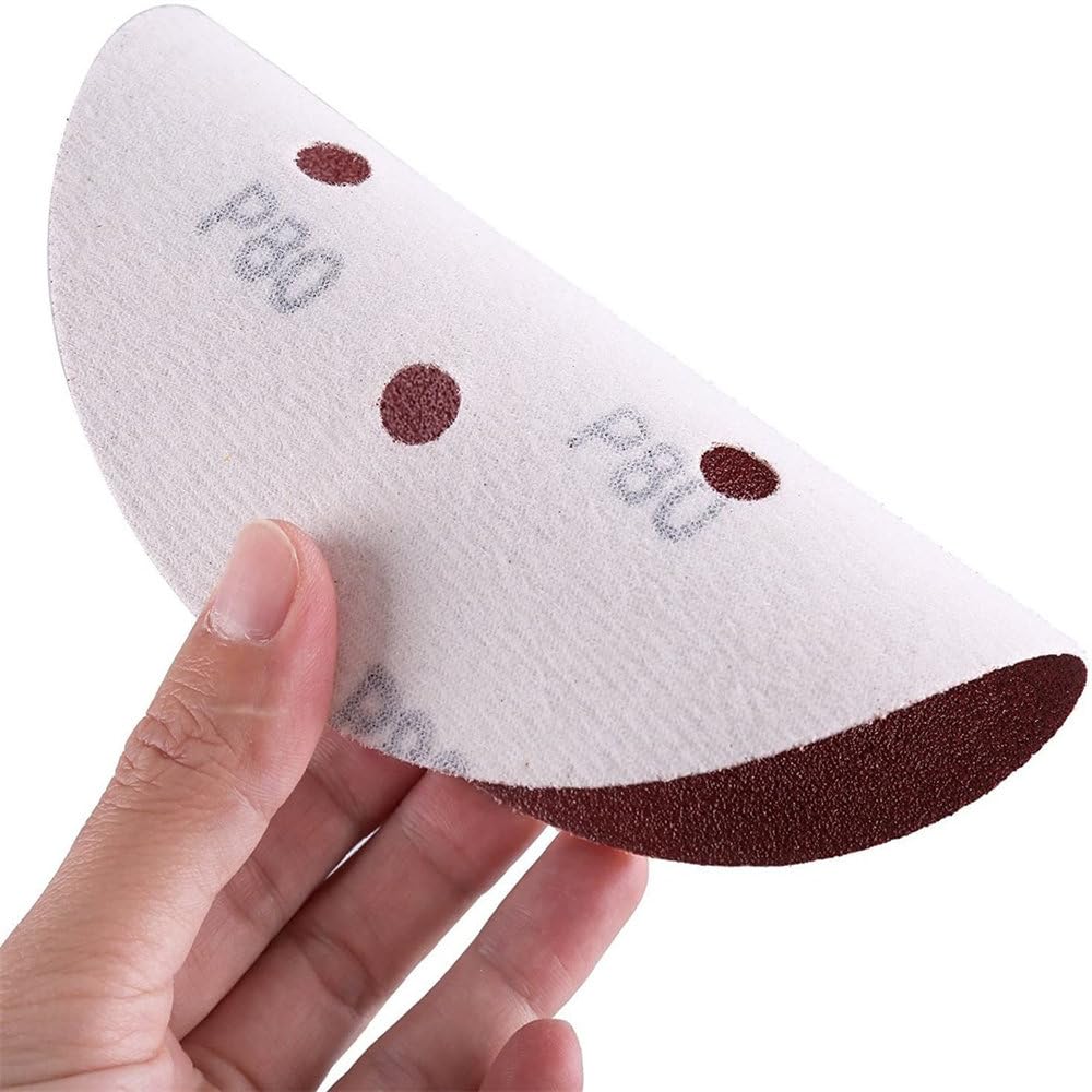 Discos de Lijado de 6 Pulgadas, 6 Agujeros, 150 mm, Grano 60-2000, Papel de Lija Flocado, lijadora Orbital con Gancho y Bucle, Papel de Lija de óxido de Aluminio, Grano