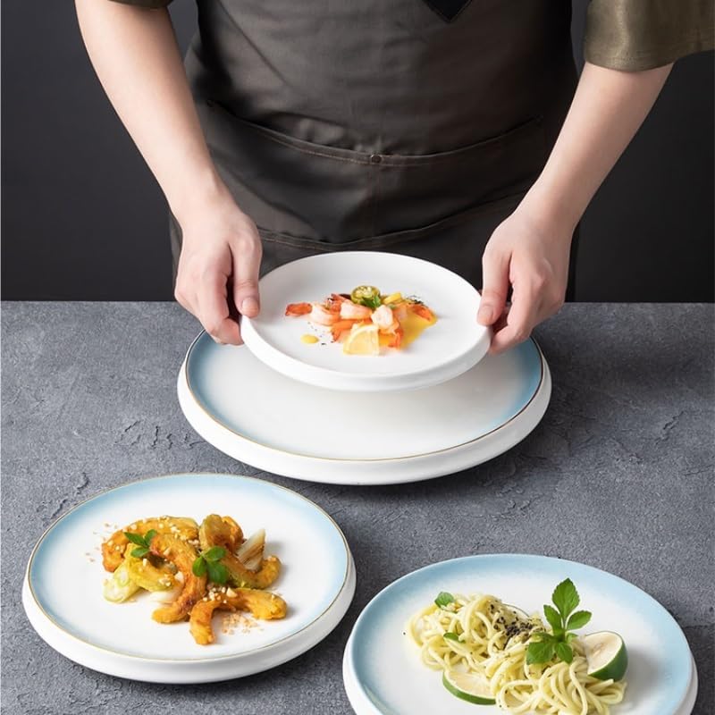 Talerz obiadowy Talerze Talerze obiadowe Domowe Ceramiczne Kreatywne Talerze obiadowe Restauracja Talerze Do Zupy Głębokie Okrągłe Talerze Talerze Sałatkowe Talerze Talerze Półmisek Talerze Do