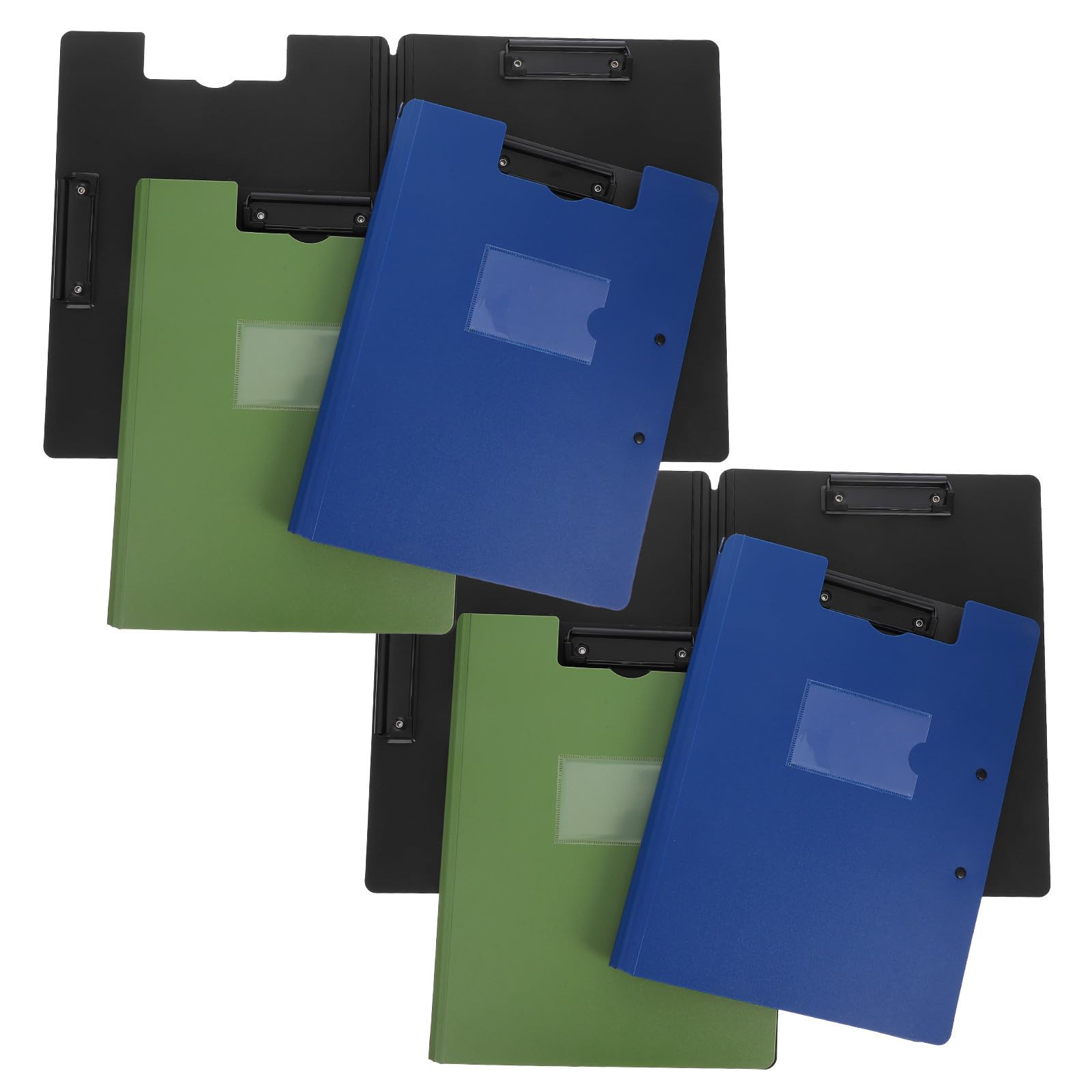 6 Piezas Portapapeles Plegable A4 de Doble Clip, Plástico