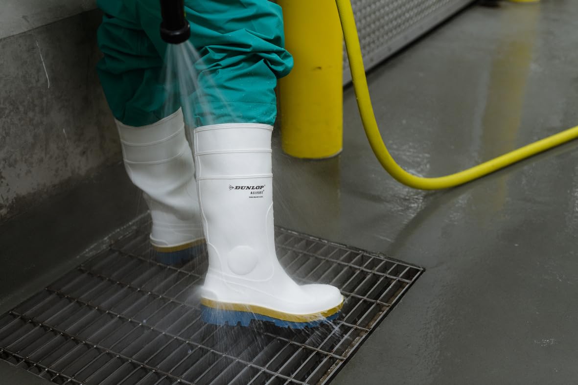 DUNLOP Buty ochronne Acifort Tricolour Safety S4, biały i niebieski, 44 EU