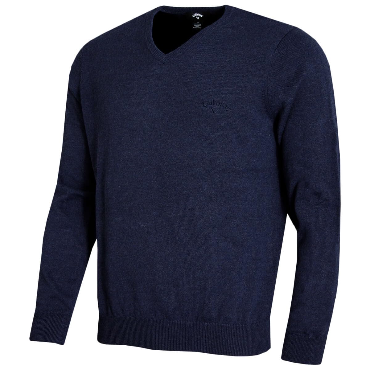 Callaway Golf Mens Ace Long Sleeve Sweater - Navy Heather Tonal - XL
