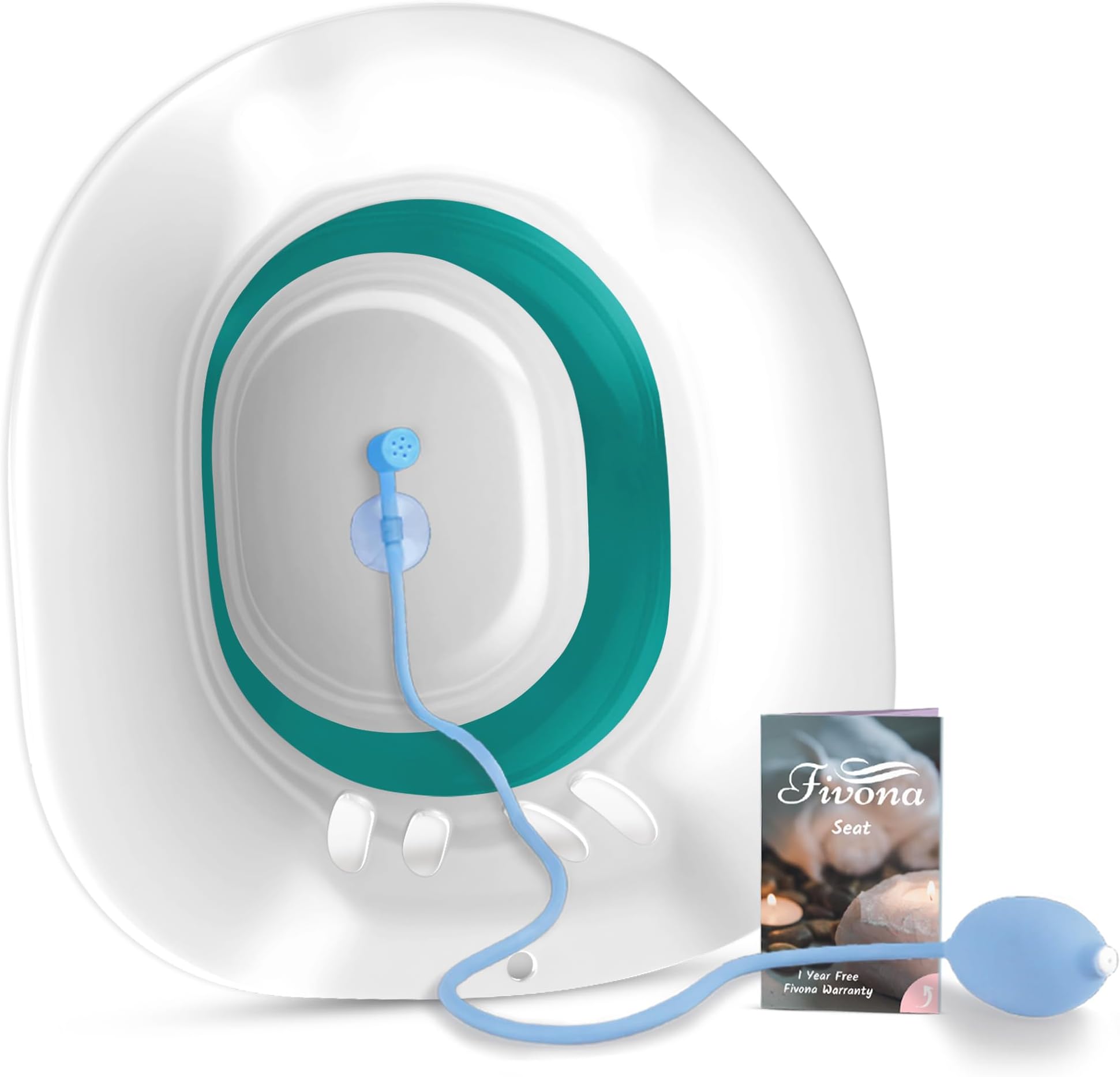 Sitz Bath for Hemorrhoids Soak and Postpartum Care | Toilet Seat | Bartholin Cyst Tub | at Home Soaking Procedures for Men and Detox Vaginal Steaming for Women with Massage Hand Flusher