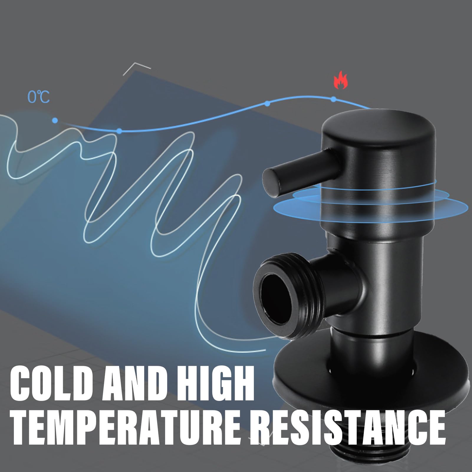 Billg Llave de Escuadra, 2 Piezas Llave de Paso Agua con Cierre Rápido 1/2" - 3/8", Se Abren y Cierran con Solo 1/4 de Vuelta, Grifo de Agua Racor Lavabo Baño Cocina